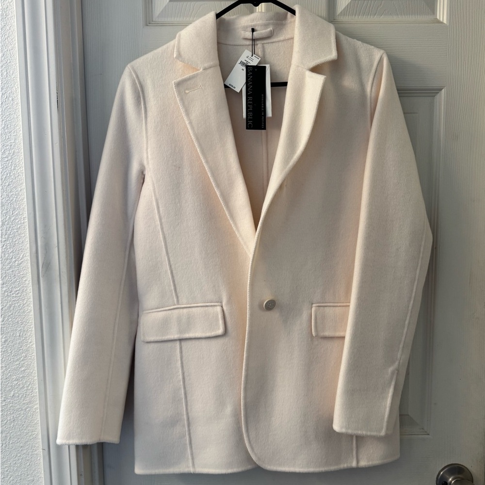 Banana Republic Women's Wool Ivory Blazer